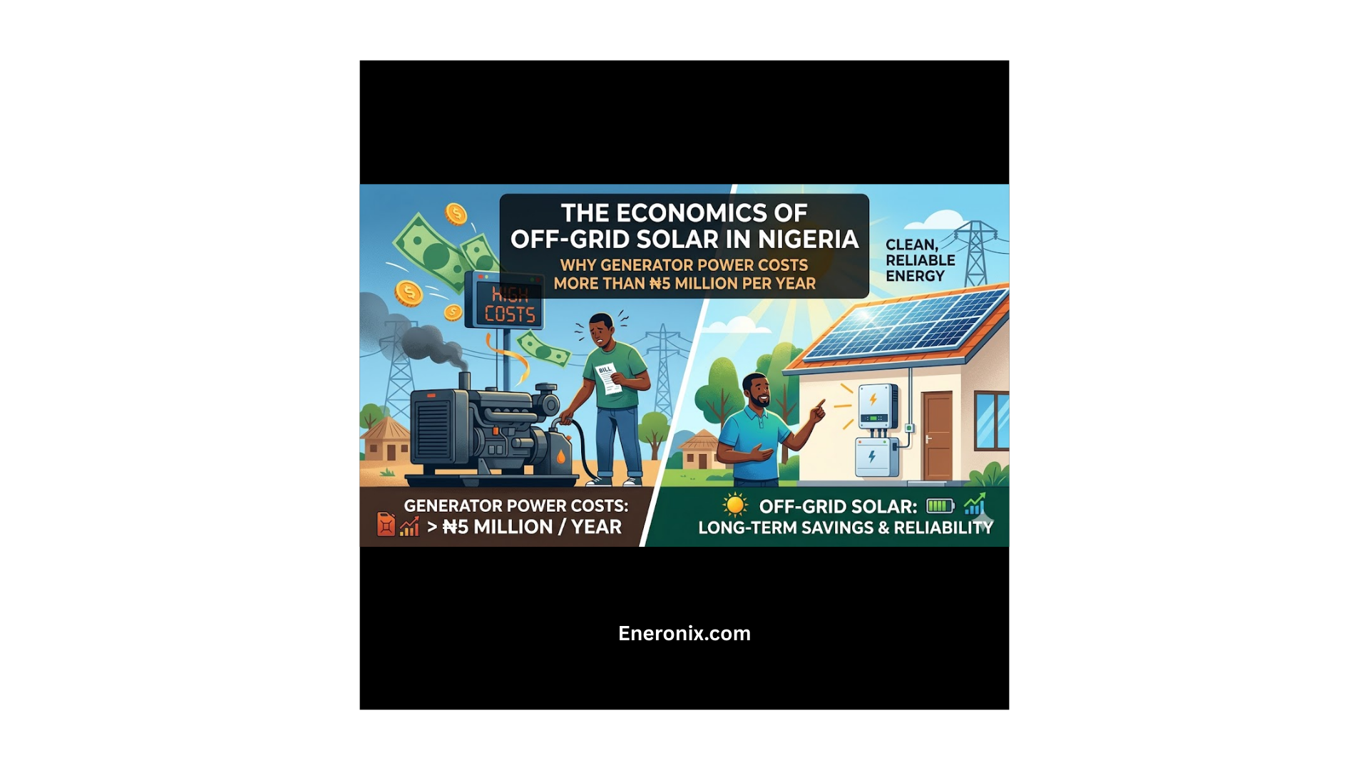 Off-Grid Solar vs Generator in Nigeria: Why Generator Power Costs Over ₦5 Million Per Year off-grid solar vs generator in Nigeria