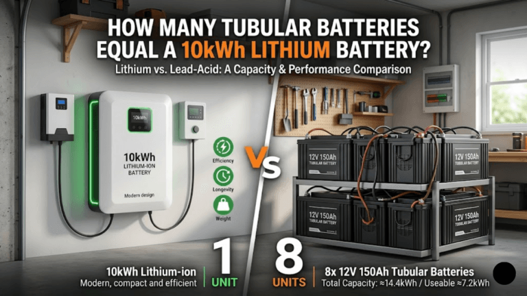 How Many Tubular Batteries Equal a 10kWh Lithium Battery