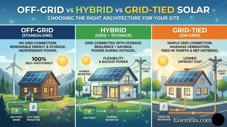 Off-Grid vs Hybrid vs Grid-Tied solar