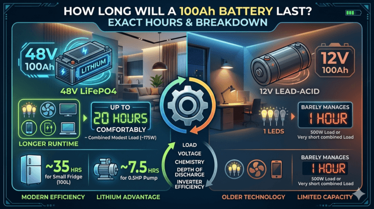 how long will a 100Ah battery last