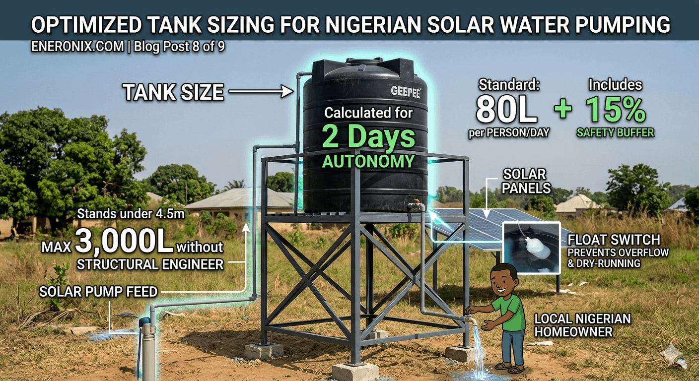 Tank Sizing for Solar Water Pumping Systems