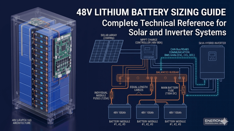 48V lithium battery sizing guide