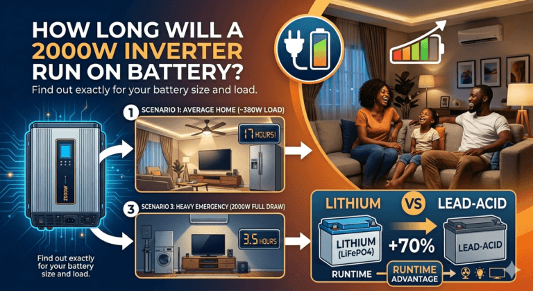 How Long Will a 2000W Inverter Run on Battery?