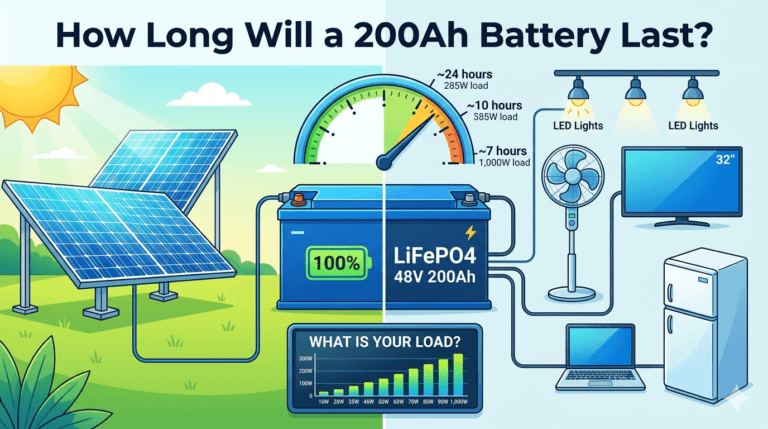 how long will a 200Ah battery last