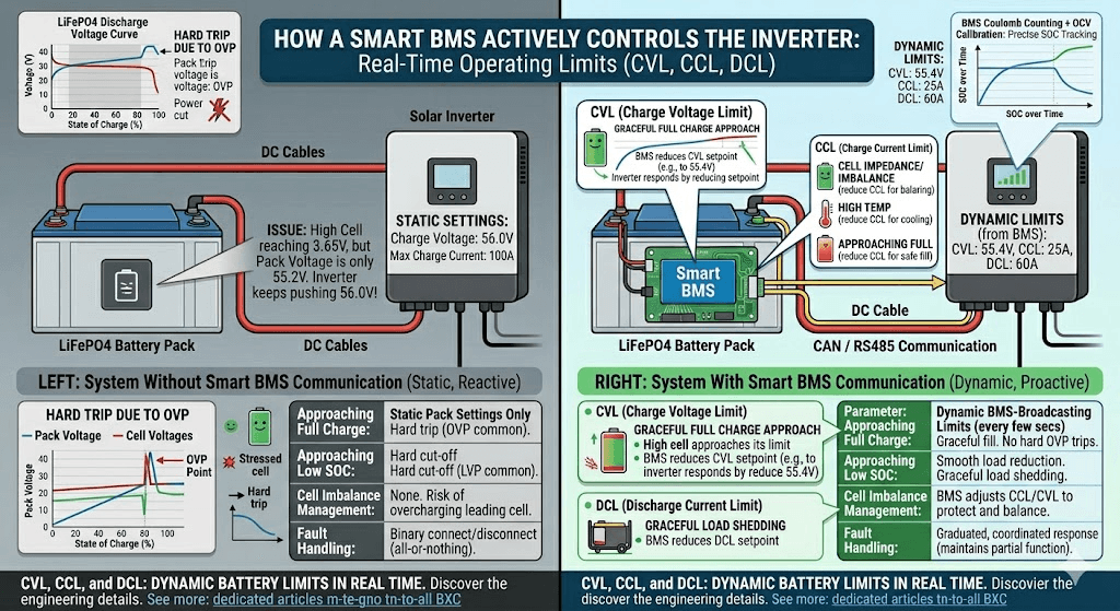 How a Smart BMS Actively Controls the Inverter