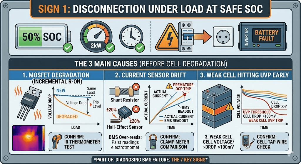 The Battery Disconnects Under Load at a Seemingly Safe SOC