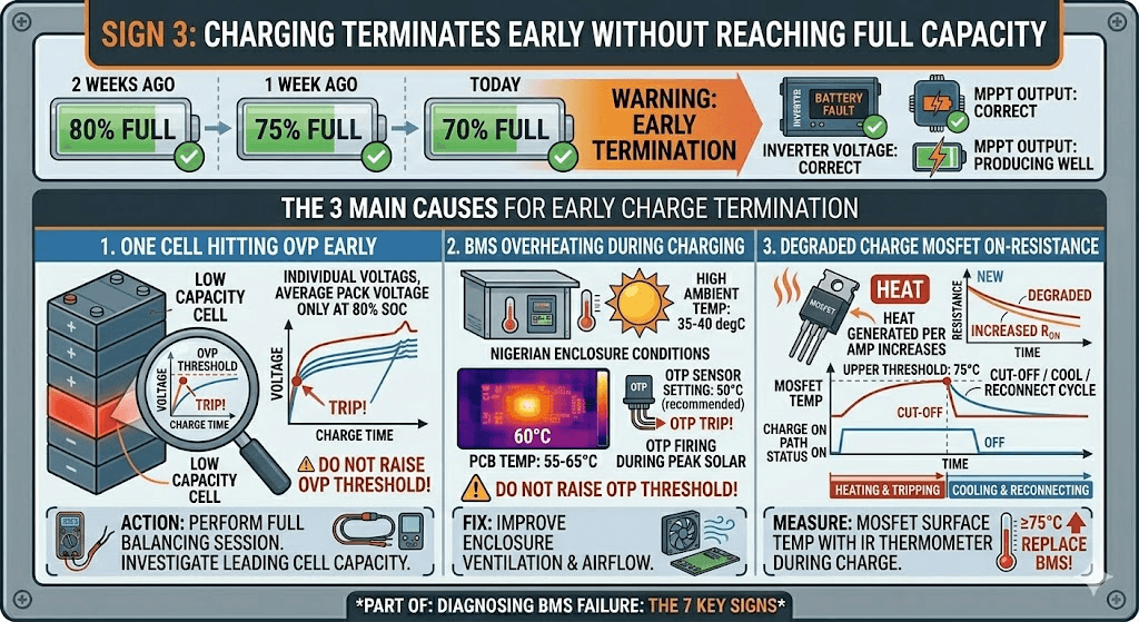 Charging Terminates Earlier Than Expected