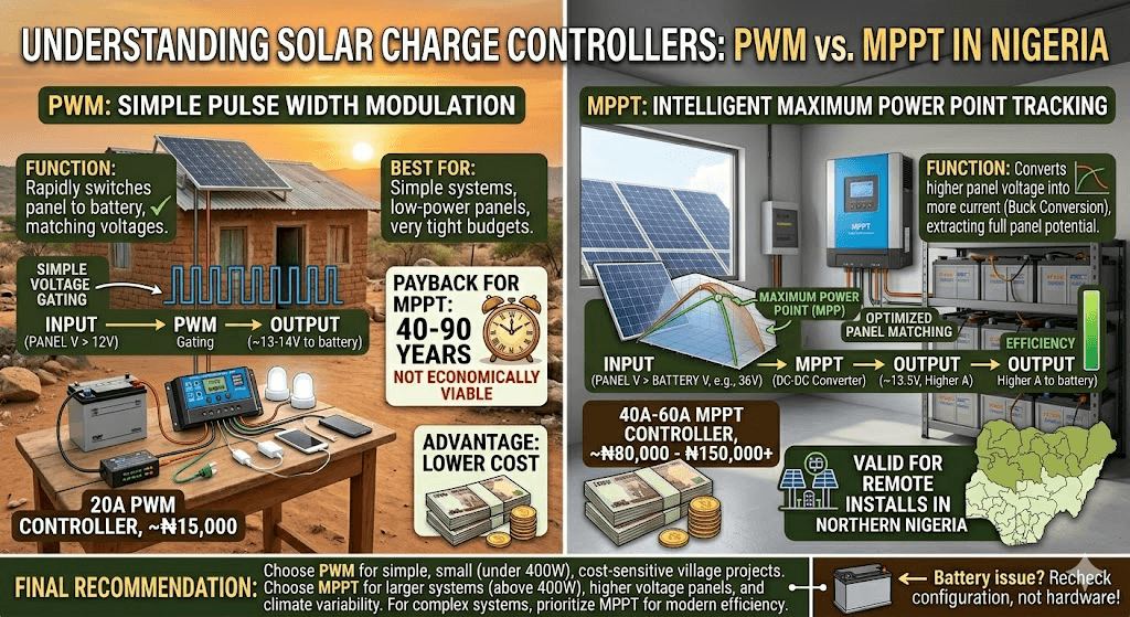 MPPT vs PWM Charge Controller in Nigeria