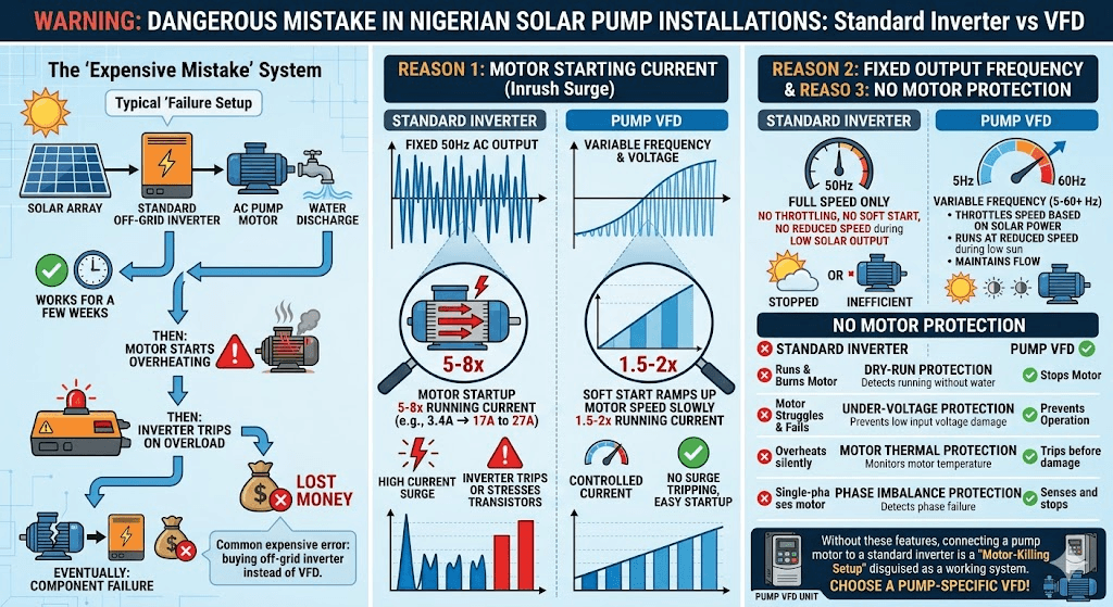 Why a Standard Inverter Cannot Replace a VFD for Pump Applications