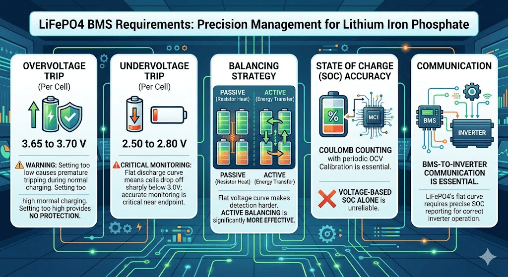 LiFePO4 BMS Requirements
