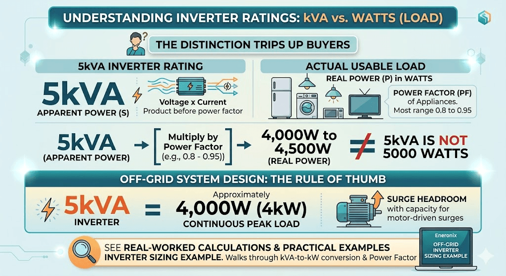 Why 5kVA Is Not the Same as 5,000 Watts of Load