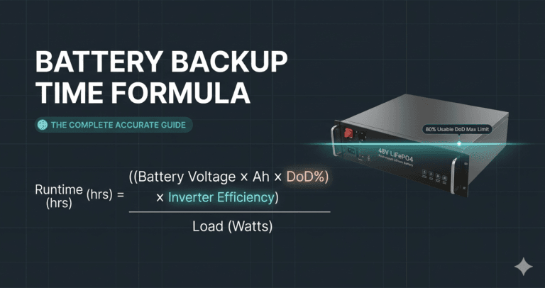 battery backup time formula
