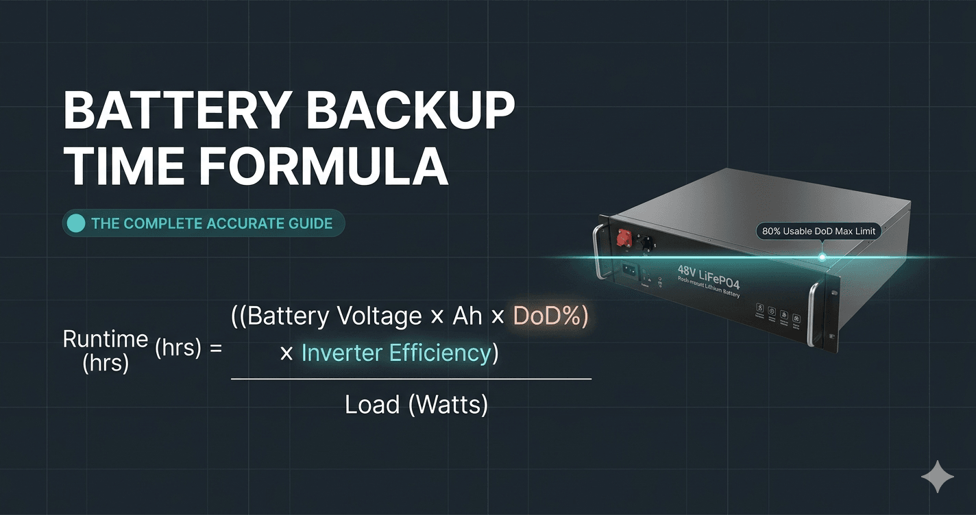 battery backup time formula