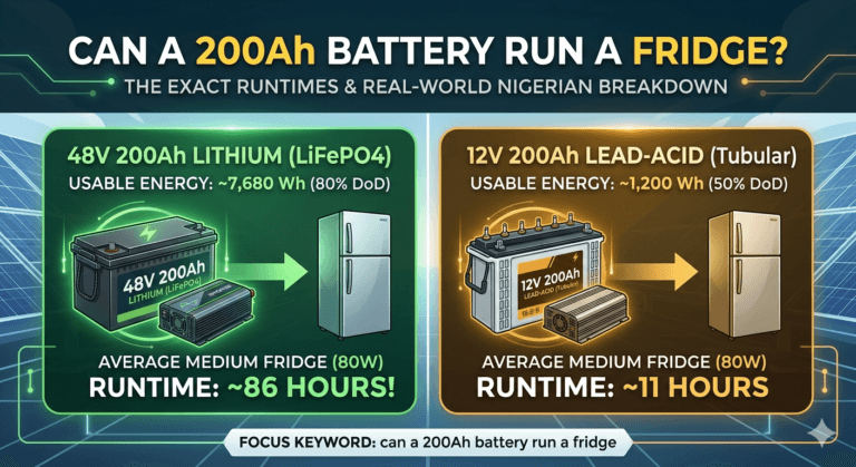 can a 200Ah battery run a fridge
