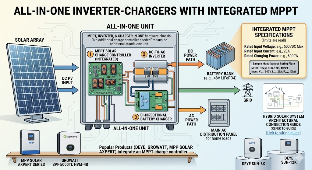 all-in-one inverter-chargers with integrated MPPT