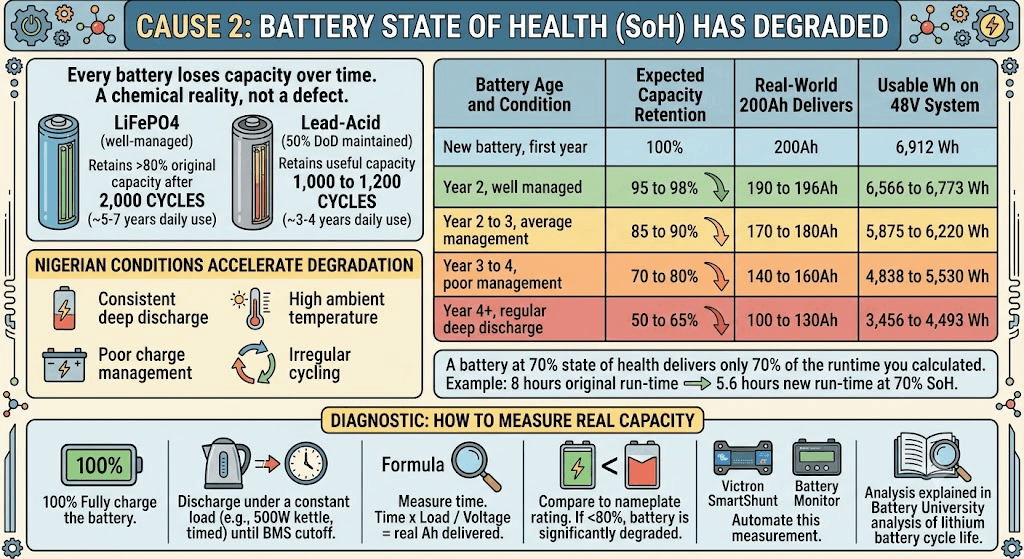 Battery State of Health Has Degraded