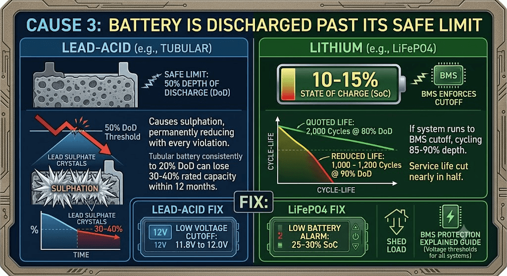 The Battery Is Being Discharged Past Its Safe Limit