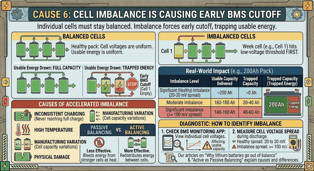 Cell Imbalance Is Causing Early BMS Cutoff