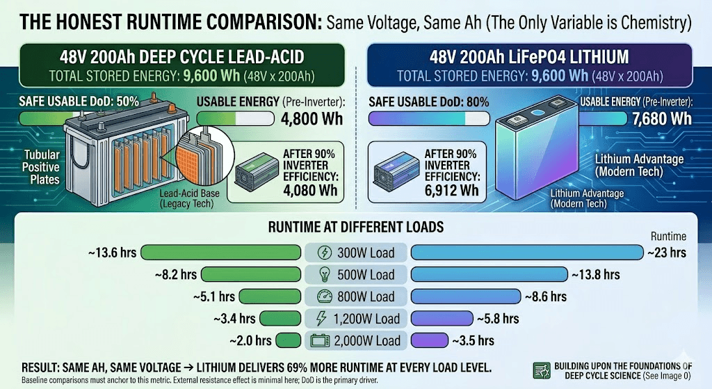 The Honest Runtime Comparison: Same Voltage, Same Ah
