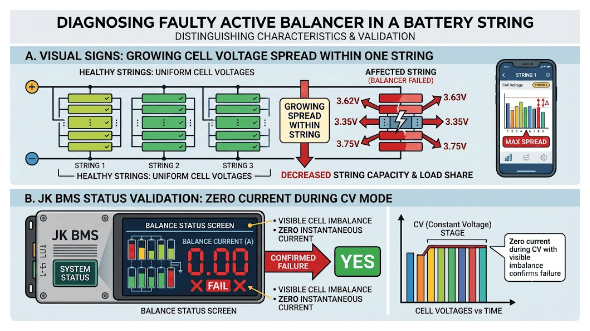 Faulty Active Balancer in One String